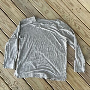 Haven linen beige Boat Neck Top Medium